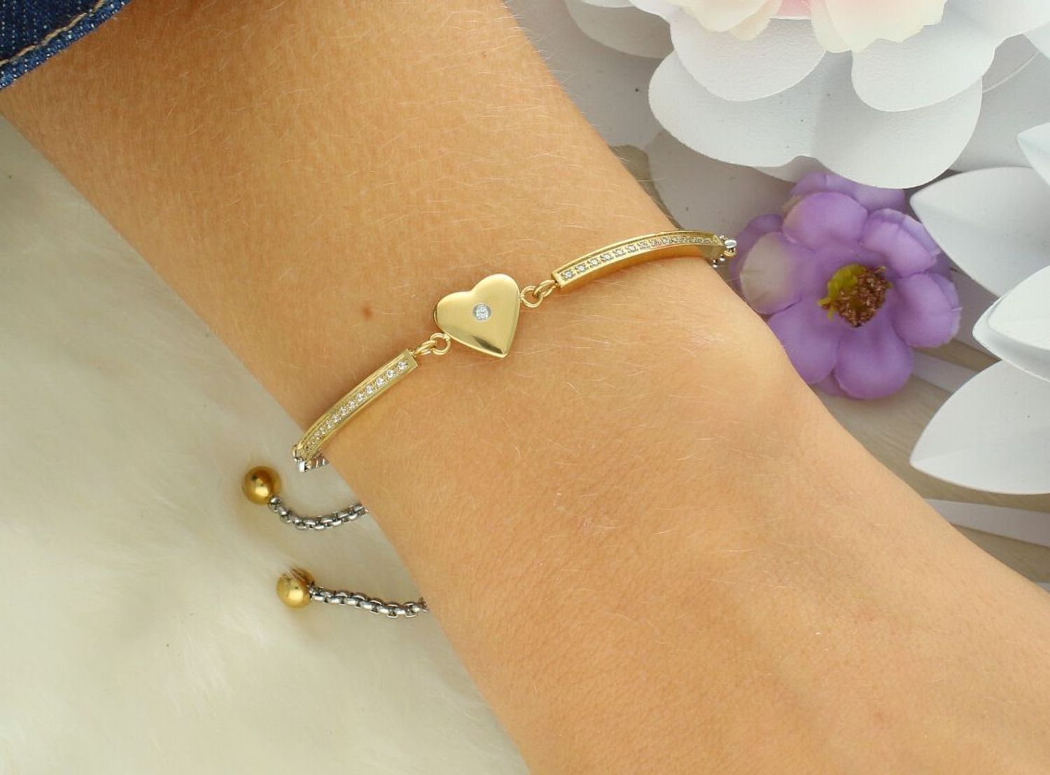 Bransoletka damska Nomination Italy Milleluci serce złota 028018022.jpg